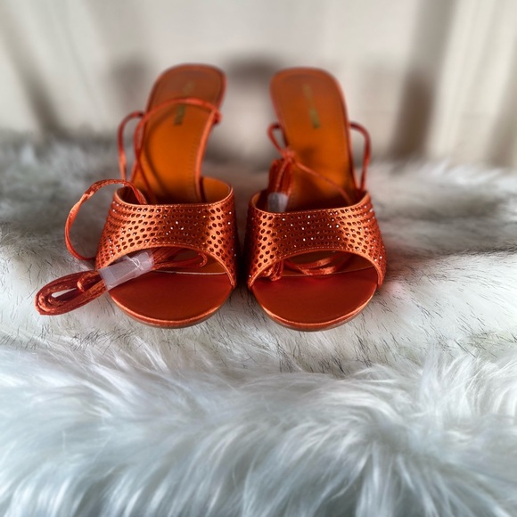Fashion Nova Vibrant Orange Sandals - Picture 1 of 11